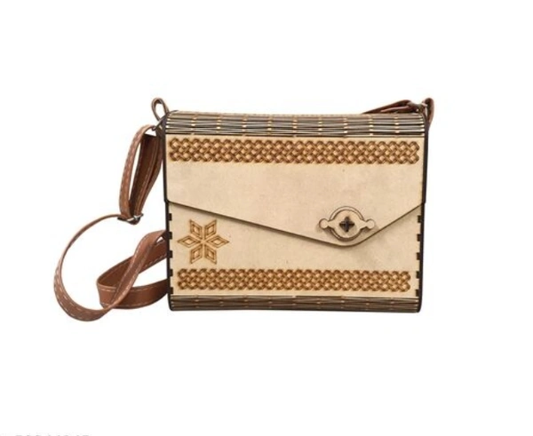 KIZLYER Decorative Lesser Cutting Wooden Purse Wooden Clutch For Girls And Women - Free Size, Wooden, Clutch, pack of 1